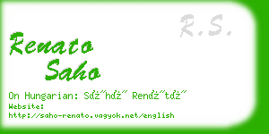 renato saho business card